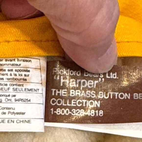 Brass Button Bear Collection-Pickford Bears-Harper with Rain Coat Bear Plush - Picture 10 of 11